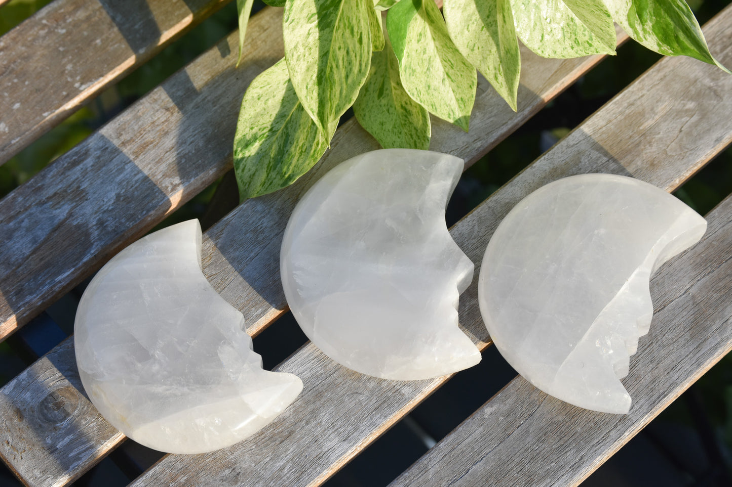 XL Clear Quartz Moon