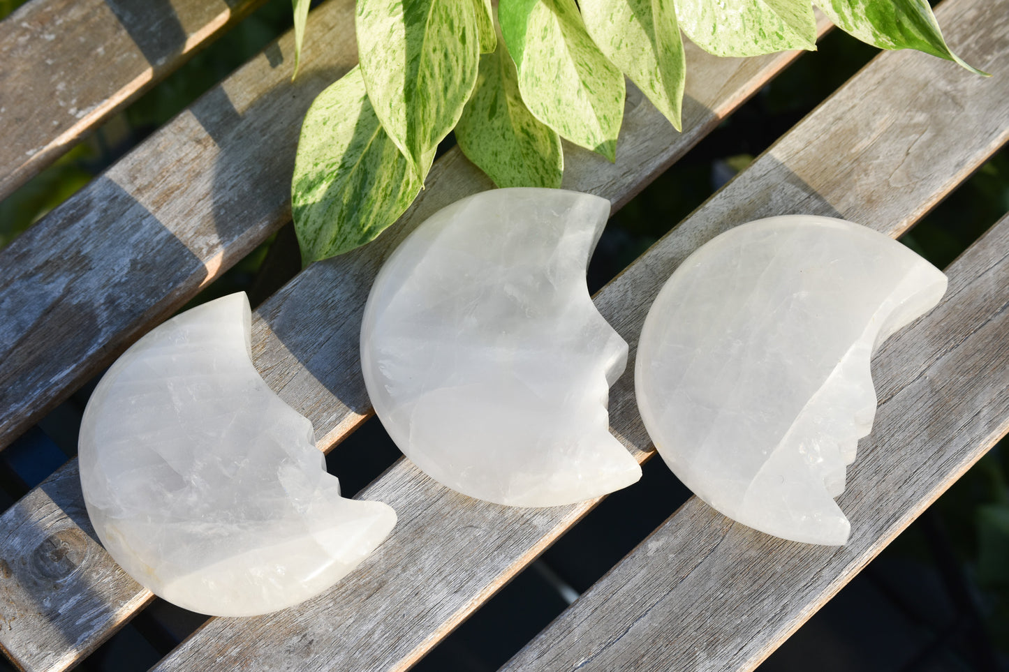 XL Clear Quartz Moon