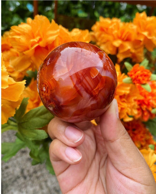 Carnliean Crystal Sphere